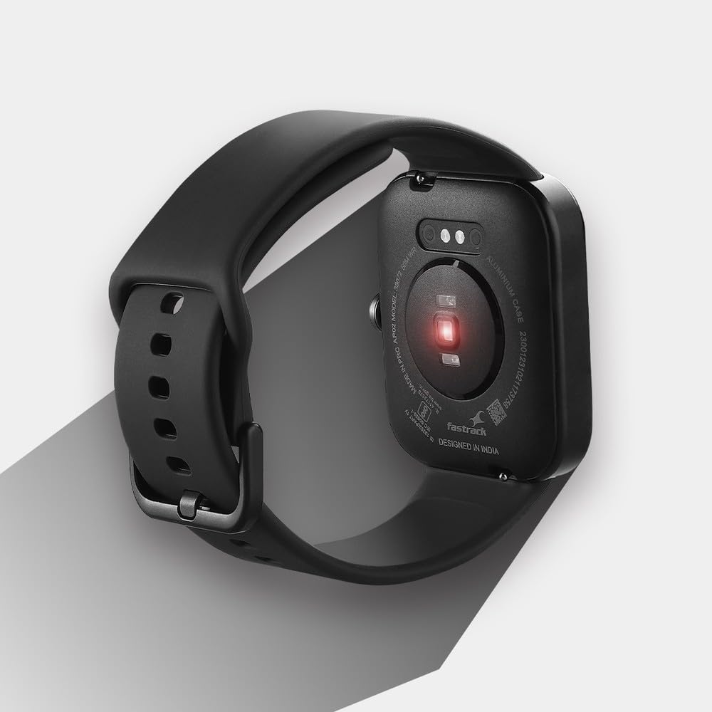 Fastrack Reflex Vox Smartwatch with water splashes, indicating water resistance