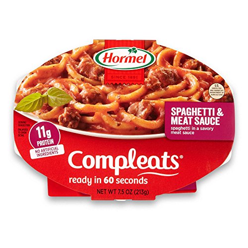 HORMEL COMPLEATS Spaghetti & Meat Sauce Microwave Tray, 7.5 Ounces (Pack of 7)