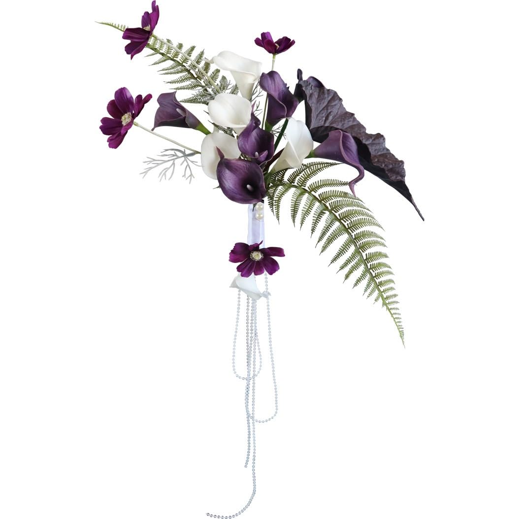 HUFFA Calla Bride Holding Flowers Simulation - Elegant Home Wedding Decor with Handwritten Touch