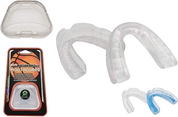 Boil and Bite Mouth Guard BB Custom Fit Sport Mouthpiece for Basketball, Karate, Martial Arts, Wrestling, MMA Free Case Included! -Adult Size Adult -Ages 11 & Above, All Trans.