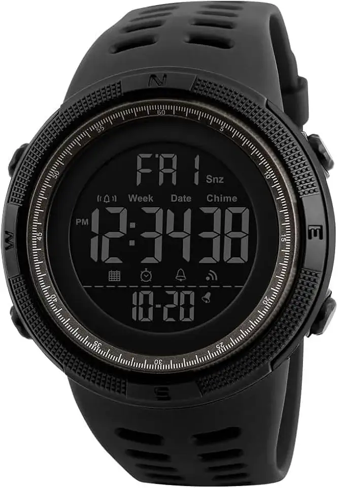 Relógio Masculino Esportivo Digital à Prova D'água Preto 1251