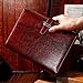 CAGIE A5 Binder Journal Organizer Planner Office Writing Composition Notebook Refillable Diary Spiral Faux Leather Diary Journal Brown