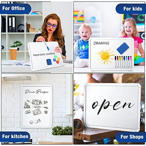 Sabary 4 Pack Dry Erase Board Magnetic 10X 14 Inches White Small Board With 16 Dry Erase Markers 16 Magnets And 2 Dry Eraser Small Whiteboard For School Office Home #TOP6
