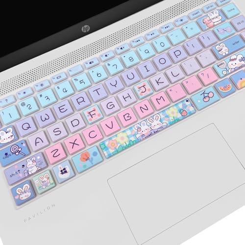 Protector de teclado para laptop HP 14 pulgadas Cute Bunny miniatura 4
