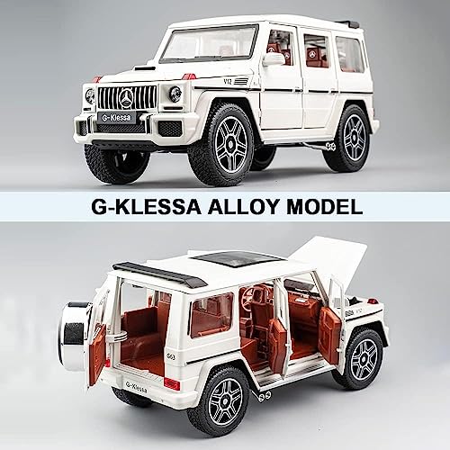 Image of LONGMIRE Metal Pull Back Diecast Car Pull Back Model with Sound Light Boys Gifts Toys for Kids Pack of 1, Multicolor (Benz AMG G63)