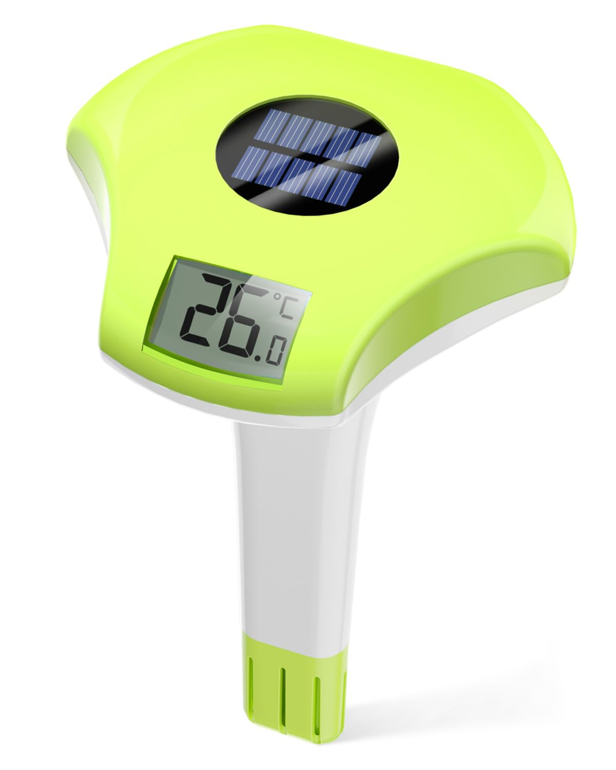 BALDR Termómetro Piscina Flotante, Solar Termometro Piscina con Pantalla Digital, Resistente al Agua IPX8, El ahorro de energía, adecuado para piscina/jacuzzi/fuente de agua caliente/acuario