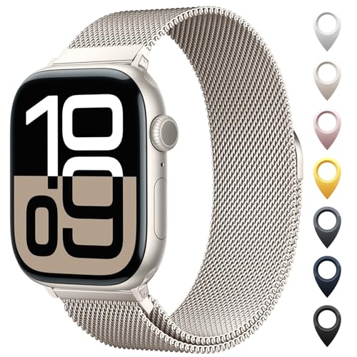 Stainless Steel Milanese Loop Apple Watch Band 38–49mm, Magnetic Clasp