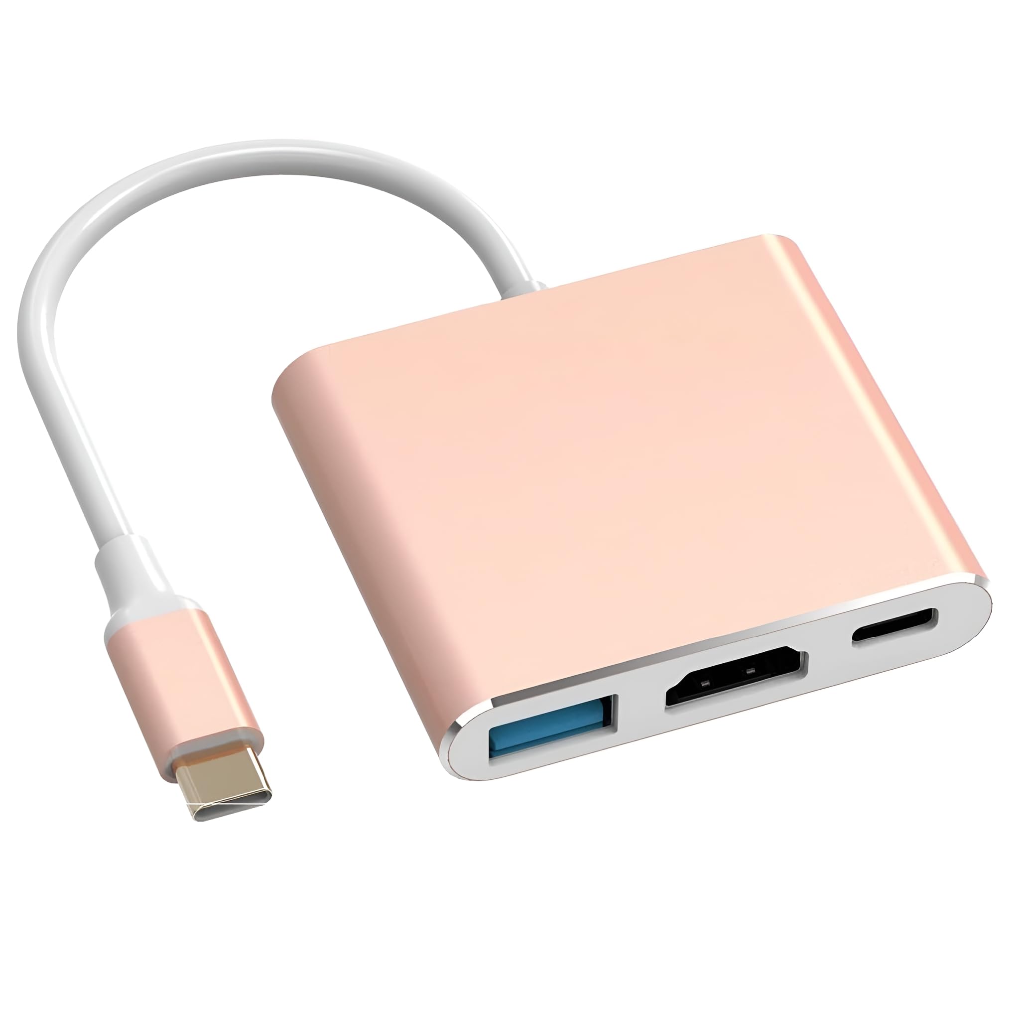 Multiport AV Adapter with 4K HDMI Output USB 3.0 Port & USB-C Fasting Charging Port Compatible for MacBook Pro M1/16-20 Air M1/18-20and Other usbc Devices