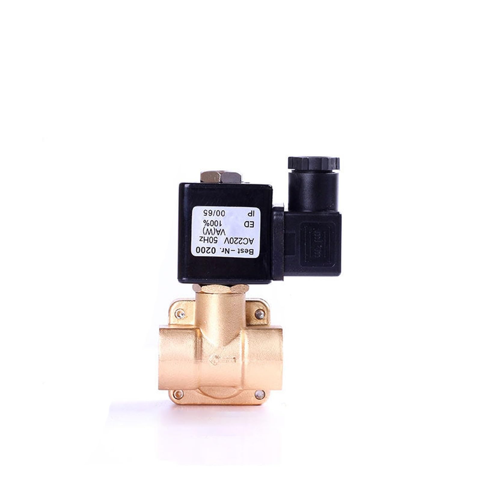 TREDSWQCV 1/4" Brass High Pressure Solenoid Valve 110V 24V 12V 24v Normally Closed(G-12vdc-nbr-seal)