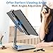 ROADOM Tablet Stand, Adjustable 360° Swivel Bracket, 180° Tiltable Clamp,Foldable Tablet Holder for 4.7-17.3'' iPhone/iPad/Tablet/Portable Monitor, Aluminum Alloy, Black