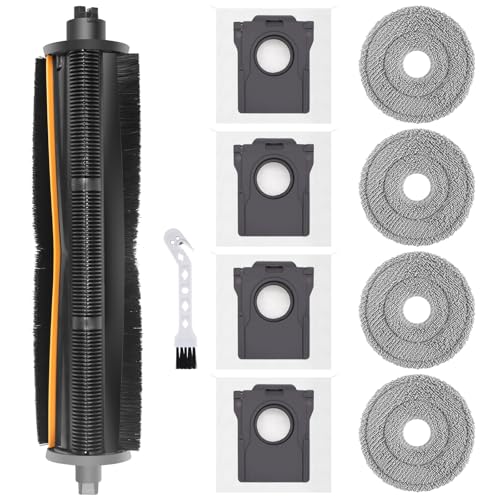 Image of TriCut Brush Accessories Replacement Parts for Dreame X40 Ultra / X30 Ultra / L30 Ultra / L10s Ultra / L20 Ultra / L10s Pro / L40 Ultra, MOVA P10 / P10 Pro / P50 Pro, includes 4 mop cloths, 4 dust bags