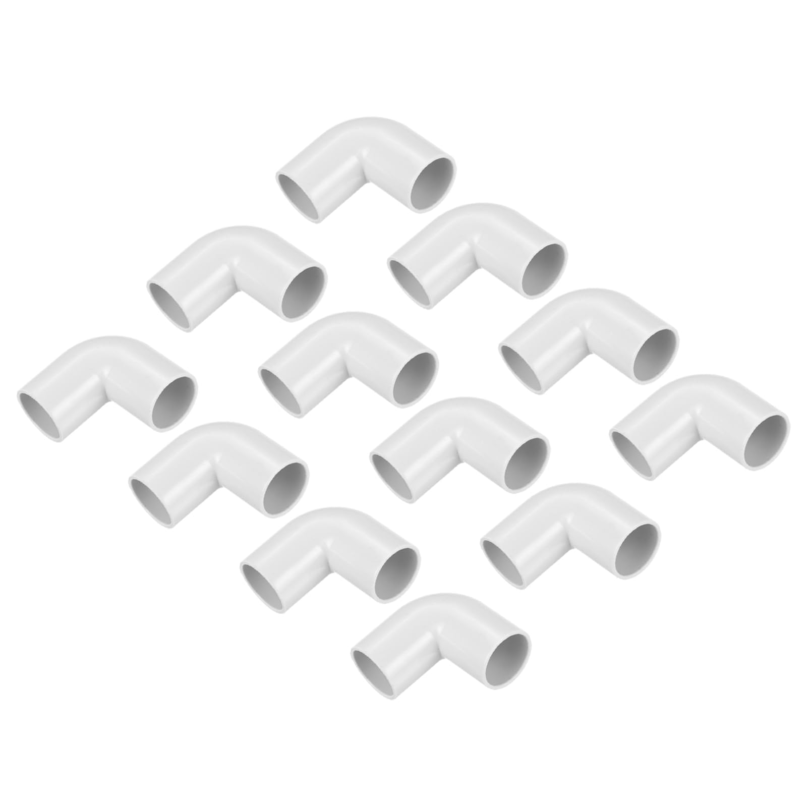 Codo de 20 mm para tubos de PVC acopladores de conducto con cambio de dirección suave en 90 grados