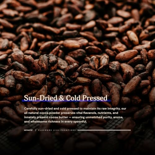 Image of Keynote Cocoa Powder | Without Sugar | Raw Flavonoid Rich Non-Alkalized Non-Dutched Natural Unsweetened Cacao | Bean to Powder | 200 grams