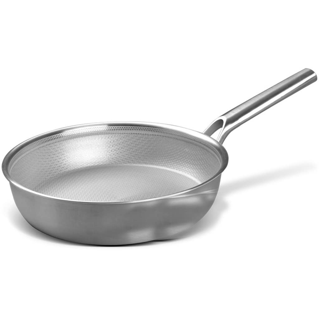 Nonstick Frying Pan 316 Stainless Steel Pan Kitchen Fried Steak Pot Wok Electromagnetic Furnace General Color A Size