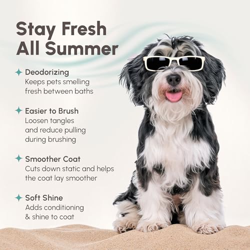 Image of Best Shot Scentament Spa Botanical Body Splash, Pet Deodorizing Spray for Dogs & Cats, Conditioning Body Spray with Caribbean Dream Splash, Gentle Grooming Finishing Mist, 8 fl oz