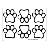 White Mini Paw Print Magnets - 6pk