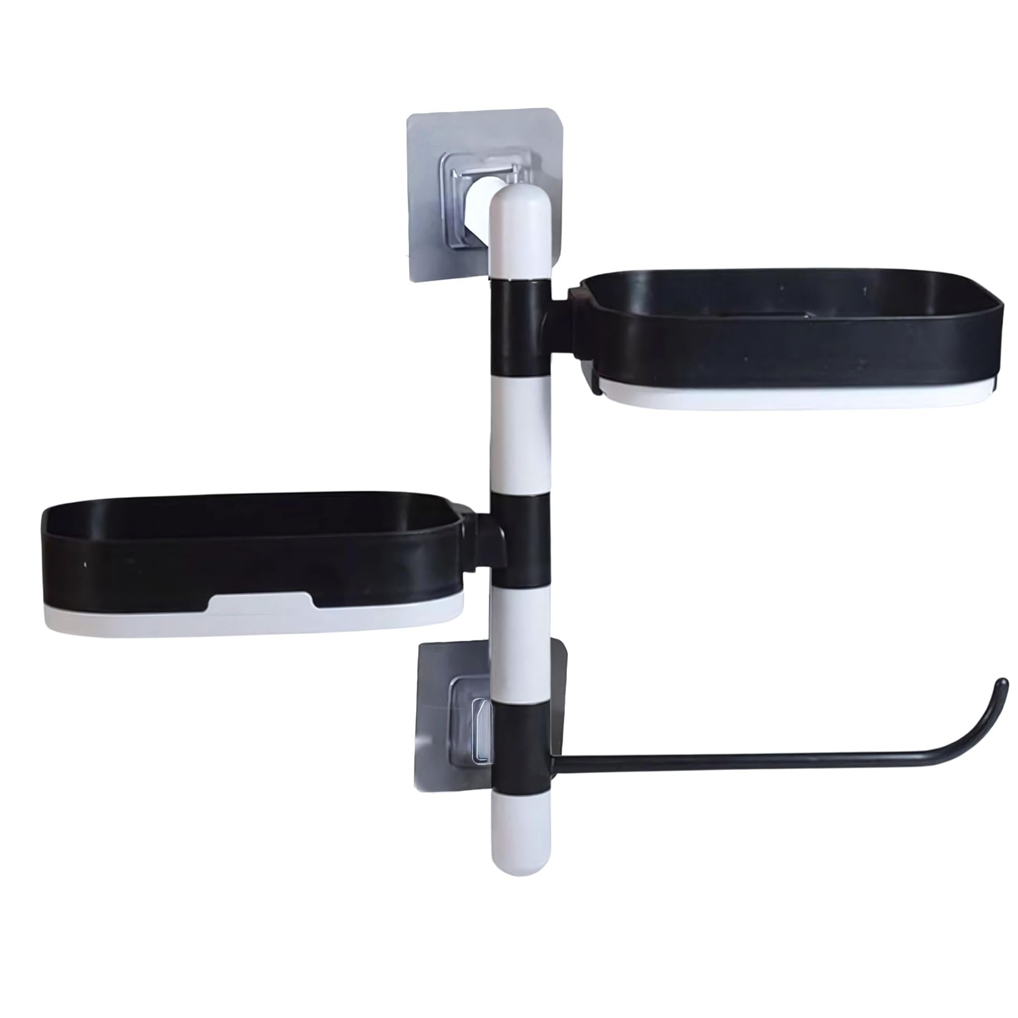 Hian Wall Mounted Soap Holder – Durable Plastic Soap Organizer with Hooks, Bathroom Shelf for Soap and Accessories, Easy Installation, Modern Design (Black) (B0DC12HPSS) Amazon Price History, Amazon Price Tracker