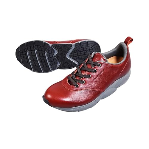 MIDFOOT (ミッドフッド) 婦人靴 レザースニーカー MF002JL 23.5cm(ワイン) 4E [ ファッション 靴 シューズ スニーカー レディース ] [ お洒落 オイルレザー 快適 履き心地 ]