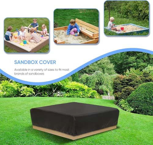 NEVERLAND Sandkasten Abdeckplane 155 * 155 * 20cm Sandkasten Abdeckung Plane Sandkastenplane Abdeckung für Sandkasten Staubdichte Sandkasten Abdeckung Spielzeug Sandkasten Abdeckung