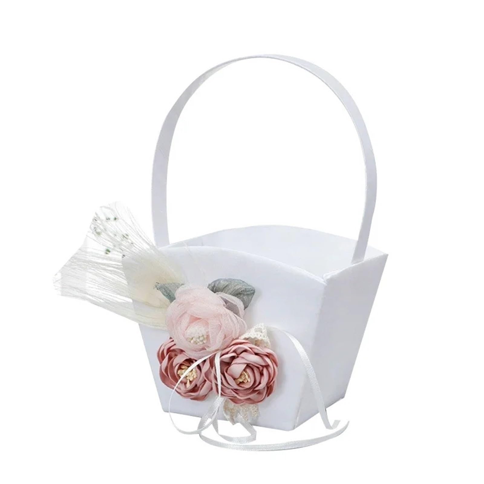 Hamper Basket Wedding Flower Girl Basket Wedding Ceremony Anniversary Party DIY Decoration