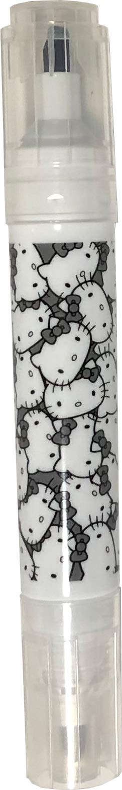 Sanrio Hello Kitty Both Sides Twin 1mm & 5mm Marker Pen with Clip Stationery Japan for White Board (Black) - Image 2