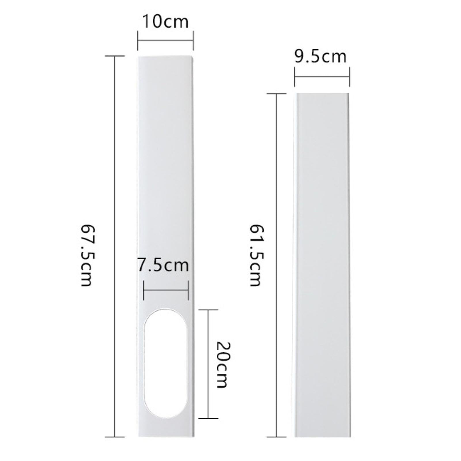 misppro 2 piastre sigillanti per finestre per condizionatore d'aria, attacco universale in PVC, per finestre scorrevoli, facile da installare, kit portatile di ventilazione CA