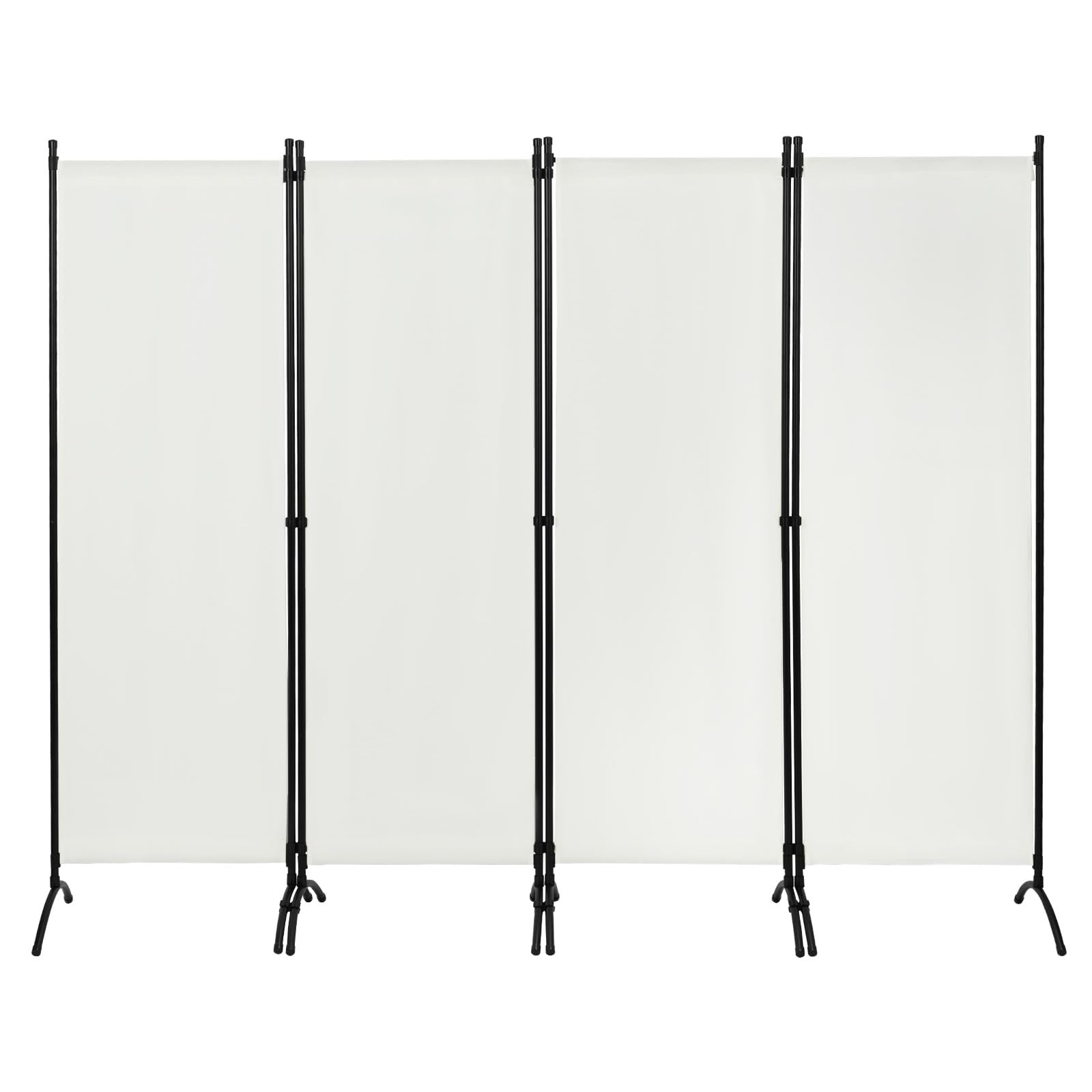 WOLTU Paravent 4-teilig 224x182 cm, Raumteiler freistehend, Trennwand klappbar, Stellwand Sichtschutzwand innen Outdoor, Sichtschutz Balkon Terrasse Garten