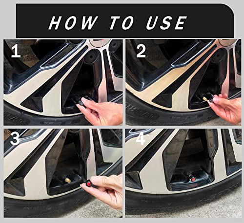 image for Ajxn 4 Pack Skull Car Wheel Tire Valve Stem Caps Airtight Dust Proof C