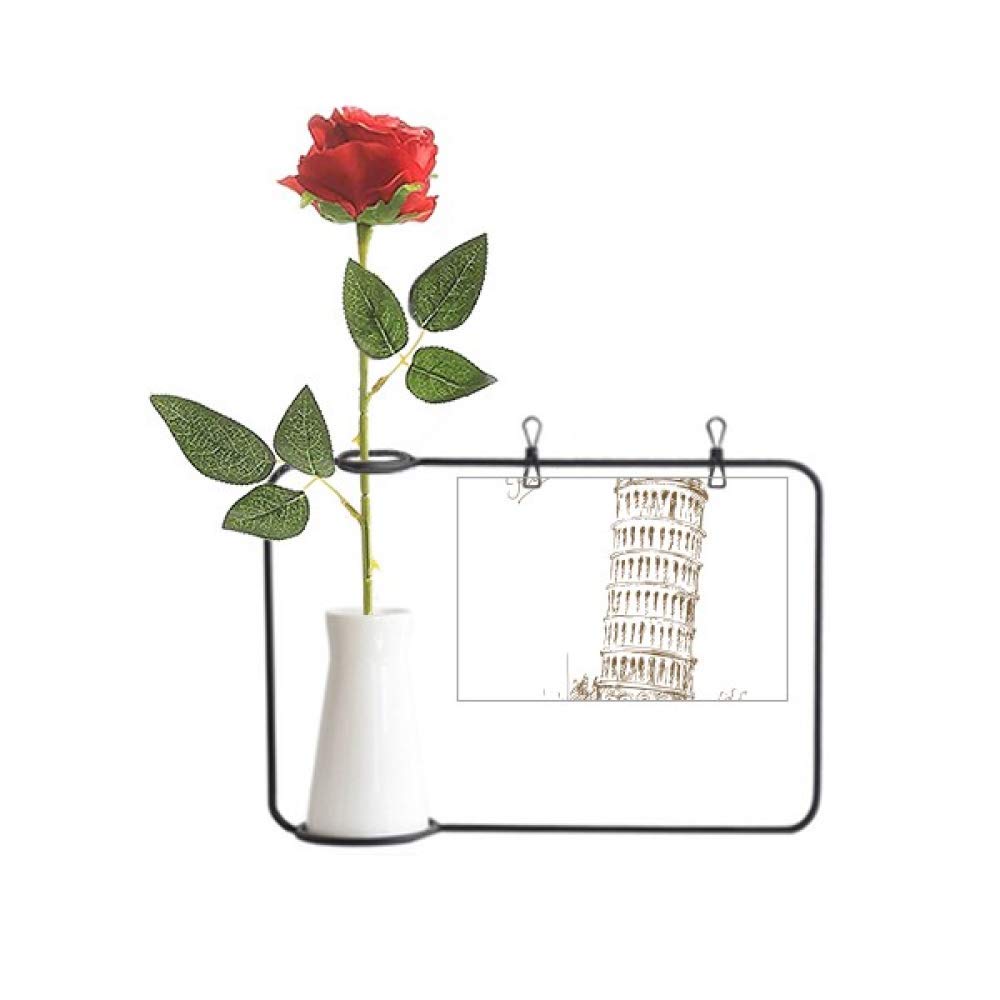 Vases à suspendre roses artificielles pour déco murale sans entretien