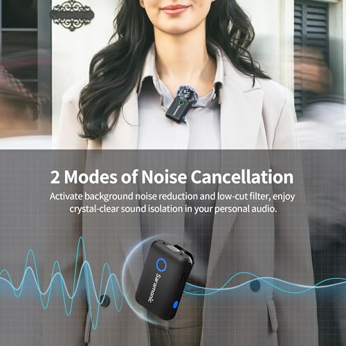 Image of Saramonic Blink500 B2+ Wireless Lavalier Microphone for iPhone /Android /Cameras, 492ft Range, 20h Battery Life with Noise Cancelling Compatibale for Interview Vlog Live Stream Podcast Video Recording
