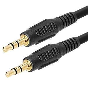 Cmple – 3.5mm Aux Audio Cable Stereo 100 ft AUX Cable Male to Male Speaker Cable Auxiliary Cord Adapter for Car, Phone, Headphones – Black
