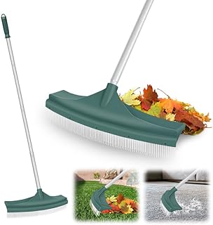 ORIENTOOLS Artificial Turf Rake, Curved Grass Rake with 4-Section Adjustable Steel Handle from 30...