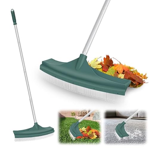 ORIENTOOLS Artificial Turf Rake, Curved Grass Rake with 4-Section Adjustable Steel Handle from 30