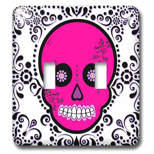 Interruptor de botón Día de los Muertos rosa para decorar salones modernos 2