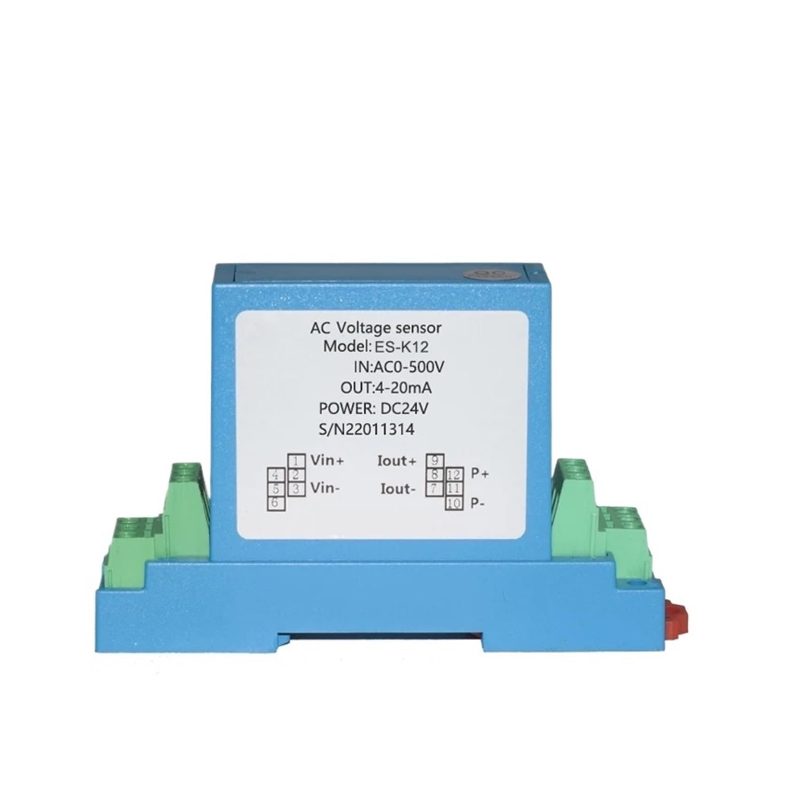 LDHJBNAC High Voltage Transmitter Sensor 220V 380V 485V Detector Sensor 4-20mA 0-10V Analog Output 35mm Standard Rail High Voltage Sensor(DC 0-5V,AC 0-600V_DC24V PWR)