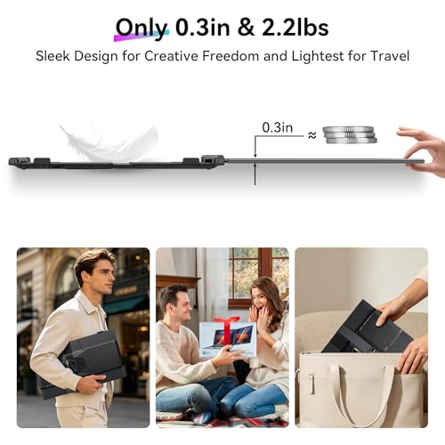 Image of Blackview Laptop Screen Extender, 14 inch 1080P FHD IPS Portable Monitor, Ultra-Slim Travel Dual Monitor Fit for 13 inch-17.3 inch Laptops, USB-C Plug &Play Extended Screen for Windows /Mac /Android /Switch