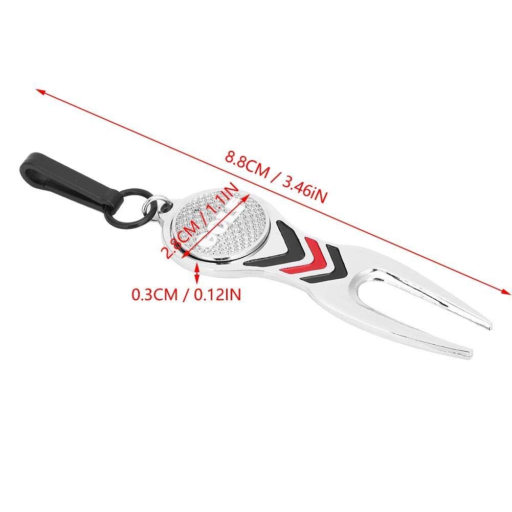 VGEBY Divot Tool, Riparazione Veloce Pitch Mark, Pitch Fork per Golfisti, Strumento Portatile per Campo da Golf, for Giocatori Amatoriali e Professionisti