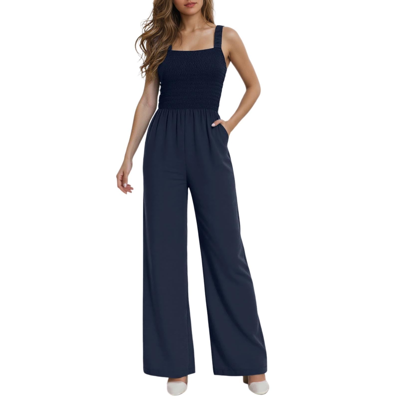 Salopette ample décontractée sans manches avec pantalon large