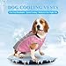 Hundekühlweste, reflektierendes Geschirr Kühljacke mit verstellbarem Reißverschluss, Titan-D-Ringen und atmungsaktiver Leichter Kühlweste für Outdoor-Jagd, Training und Camping (Rosa, L)