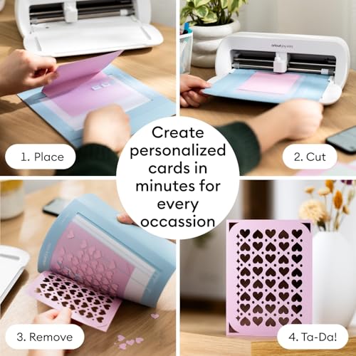 Image of Cricut Joy Xtra Machine with Printable Sticker Paper and Card Kit Bundle - Sticker Making Set with Cutting Machine, DIY Greeting Cards with Pens and Envelopes, Craft Cutting Mats, Tools and Materials