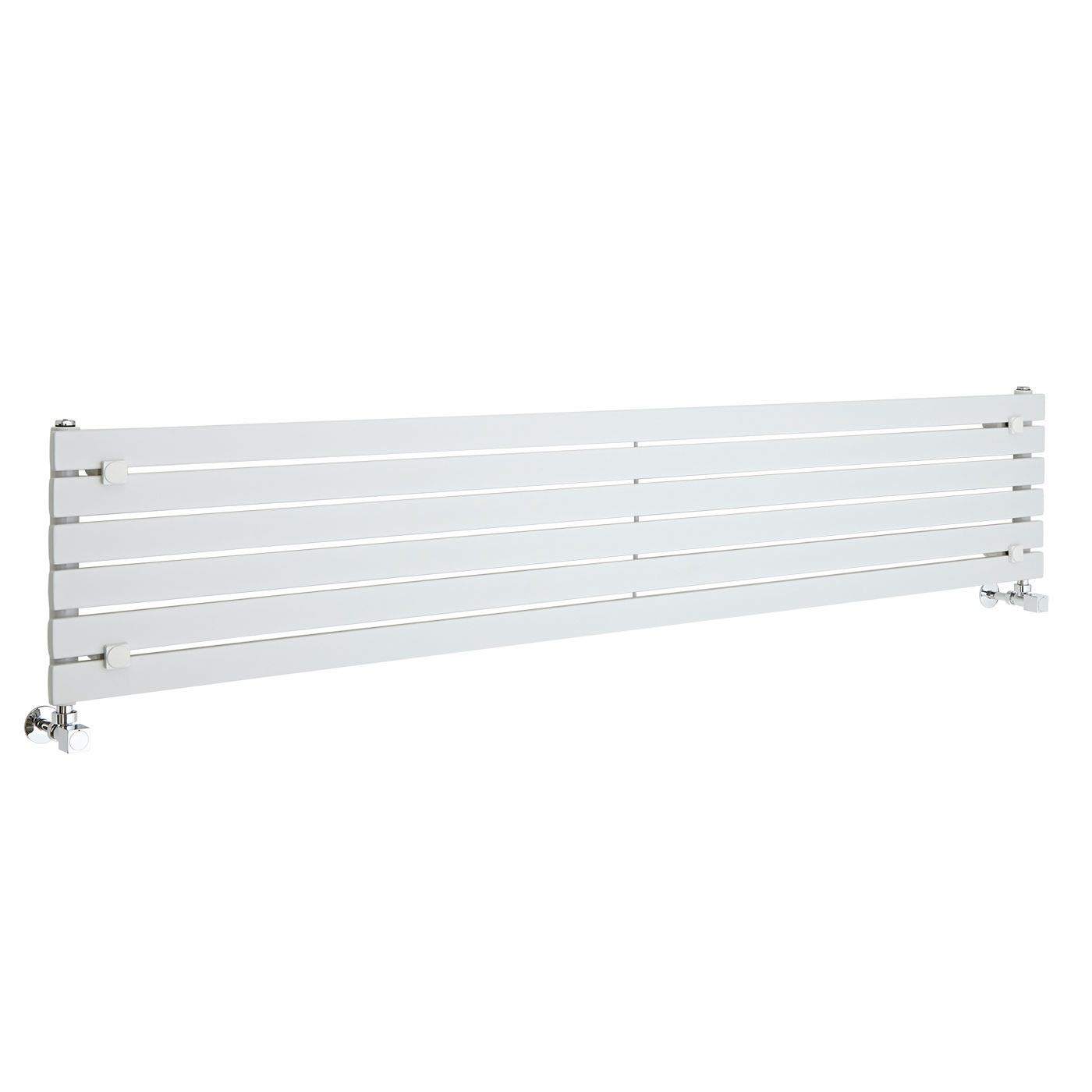 Milano White Capri Horizontal Single Flat Panel Radiator - 354Mm X 1780Mm