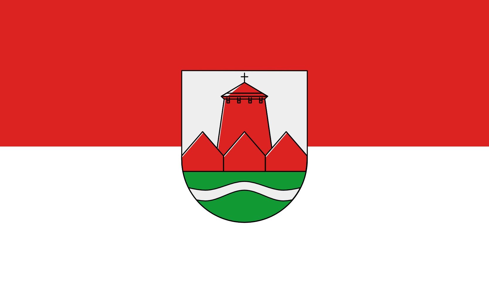 Drapeau Large Mittelskark grand format Gemeinde Mittelnkirchen pavillon municipal pour mât