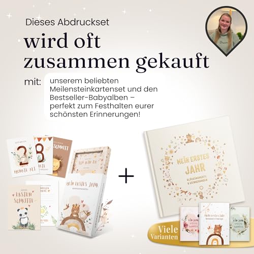 EULENTALER ® Das Baby Abdruckset I 0-6 Monate I Von Pädagogen empfohlen I Für Handabdruck… – Ansicht 6
