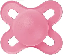 MAM Baby 1 Chupeta Original Start Com Bico Simétrico de Silicone SkinSoft para Crianças 0-2 Meses Com Caixa Esterilizadora, Rosa