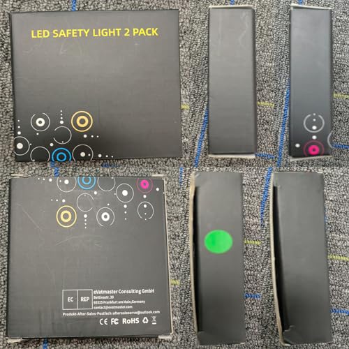 LED Blinklicht Kinder - USB Aufladbar Reflektoren Licht für Schulranzen Sicherheitslicht Anhänger für Wandern Laufen Joggen Haustier Rucksack Kleidung Grün