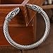 QIANJI Viking Odin's Raven Bracelet Bangle Twisted Wire Eagle Hawk Cuff