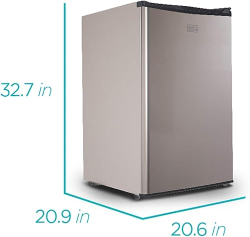 Miniatura 3 de BLACK+DECKER BCRK43V Refrigerador compacto Energy Star Mini refrigerador de una sola puerta con congelador, 4.3 pies cúbicos, VCM y EM036AB14 Horno