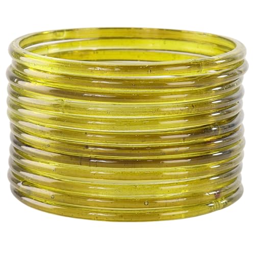 Image of STYOLLO Viral Jelly Transparent Plain Glass Chudi Set For Women & Girls | Traditional Bangle Set | Stylish Bangles For Girls | Ethnic Wedding, Festive & Daily Jewelry | Classic Designer Churi - Set Of 12