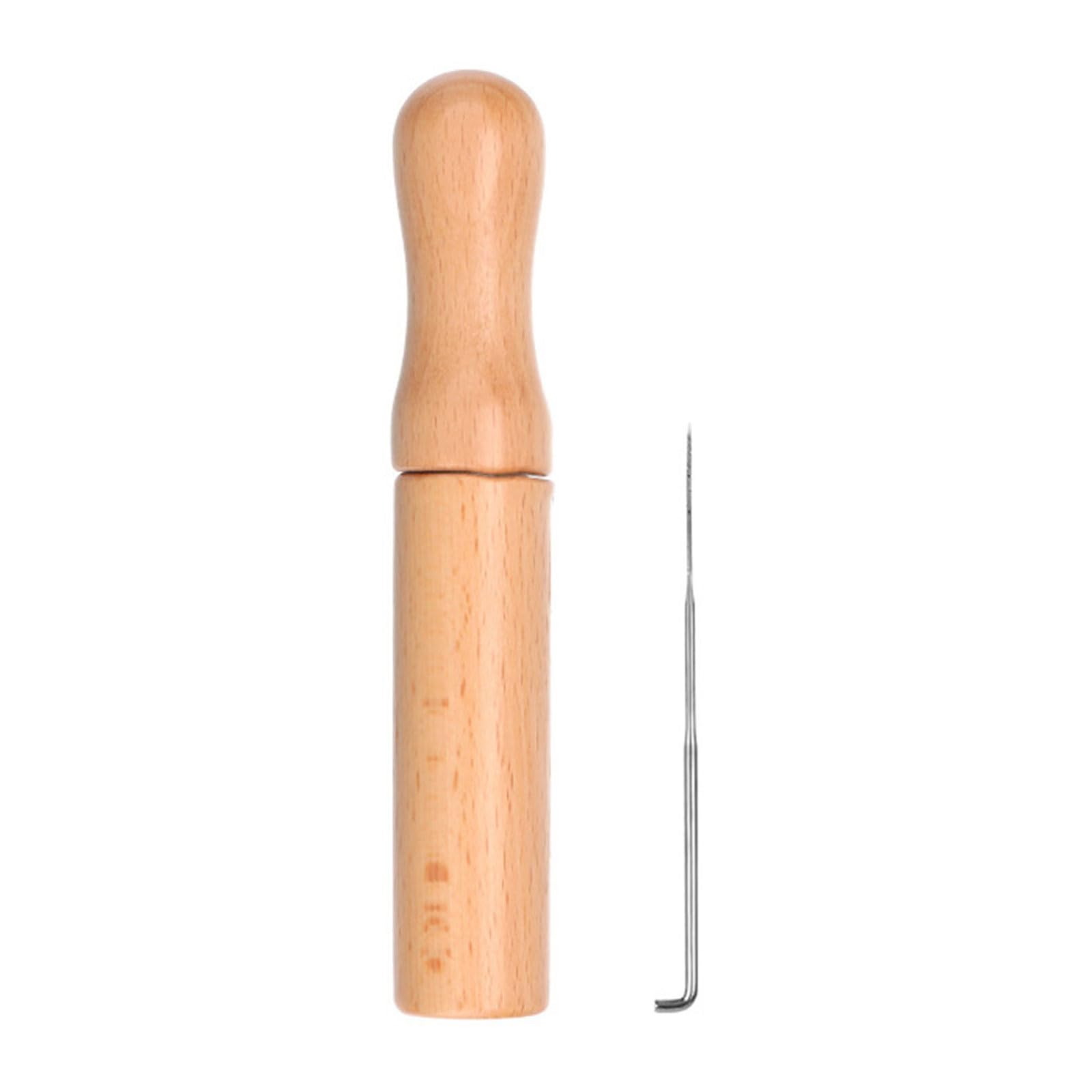 Tsophreniq Felting Needle Wood Handle Felting Needle Tool with Embroidery Punching Tool MultiplNeedle Handle Wool