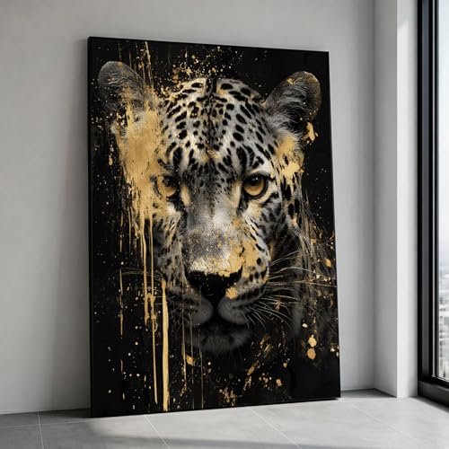 Tableau léopard 60x90cm pour habiller un grand mur vide